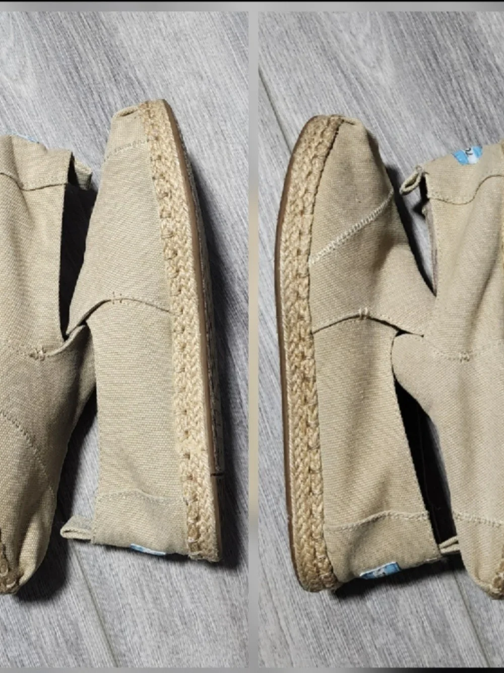 Toms Alpargata Rope Espadrilles Beige Slip On Flats Womens Size 6.5
